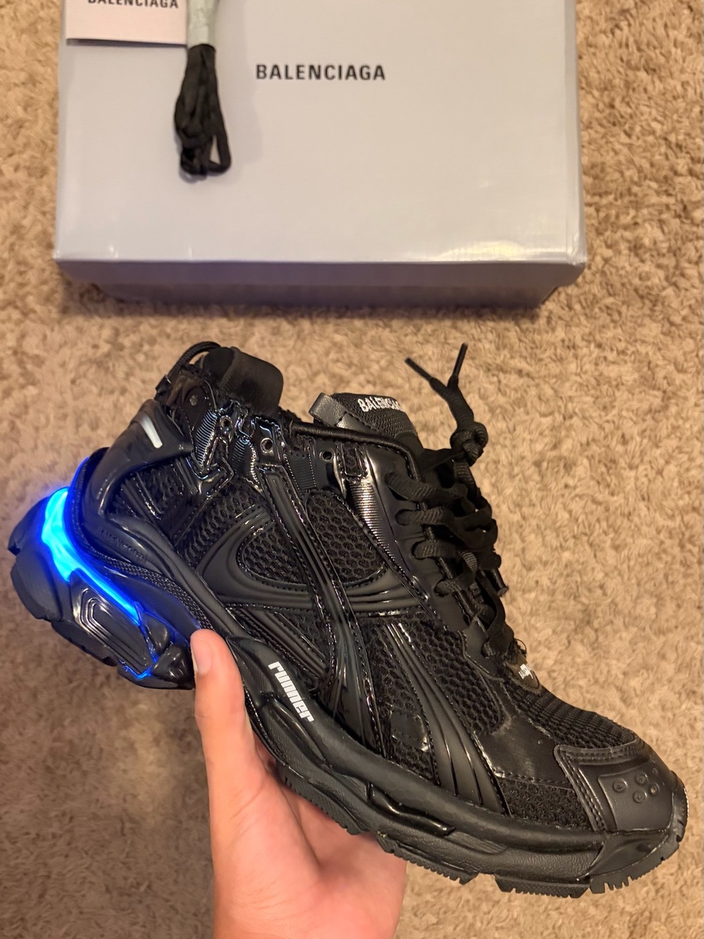 Balenciaga LED Black Runners